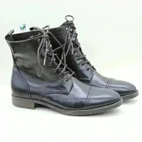 Banana Republic Men's Dark Brown Leather Lace Up Hook Chukka Boots Size US 9.5 M - Picture 2 of 11